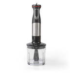 Nedis Hand Blender | 800 W | Speed settings: Variable Speed Control | Chopper | Aluminium / Black