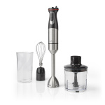 Nedis Hand Blender | 800 W | Speed settings: Variable Speed Control | Chopper | Aluminium / Black