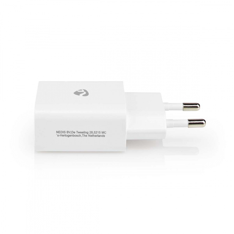 Nedis Wall Charger | Quick charge feature | 1x 2.4 A | Number of outputs: 1 | USB-A | Lightning 8-Pin (Loose) Cable | 1.00 m | Single Voltage Output | White