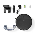 Nedis SmartLife Robot Vacuum Cleaner | Random | Wi-Fi | Capacity collection reservoir: 0.2 l | Automatic charging | Maximum operating time: 1.8 hrs | Black | Android™ / IOS
