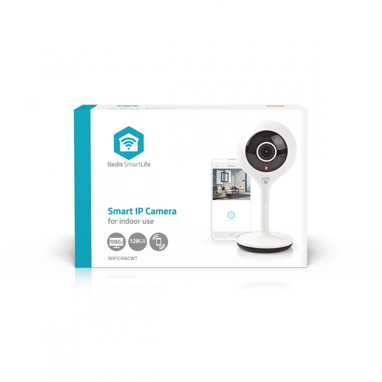 Nedis SmartLife Indoor Camera | Full HD 1080p | Cloud Storage (optional) / microSD (not included) | With motion sensor | Night vision | White