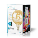 Nedis SmartLife LED Filament Bulb | E27 | 360 lm | 4.90 W | Warm to Cool White | 1800 - 6500 K | Glass | Android™ / IOS | Globe | 1 pcs Nedis SmartLife LED Filament Bulb | E27 | 360 lm | 4.90 W | Warm to Cool White | 1800 - 6500 K | Glass | Android™ / IOS | Globe | 1 pcs