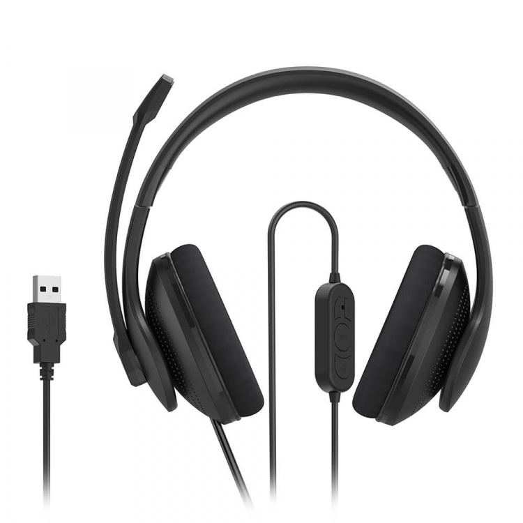 Hama Headset PC Office Stereo Over-Ear HS-USB300 V2 Black Hama Headset PC Office Stereo Over-Ear HS-USB300 V2 Black