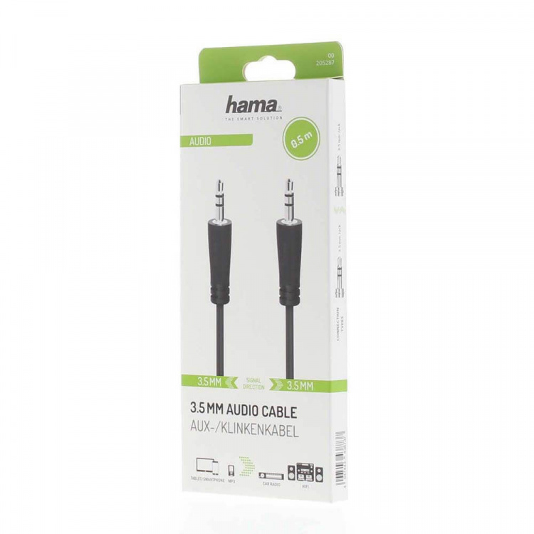 Hama Cable Audio 3.5mm-3.5mm 0.5m Hama Cable Audio 3.5mm-3.5mm 0.5m