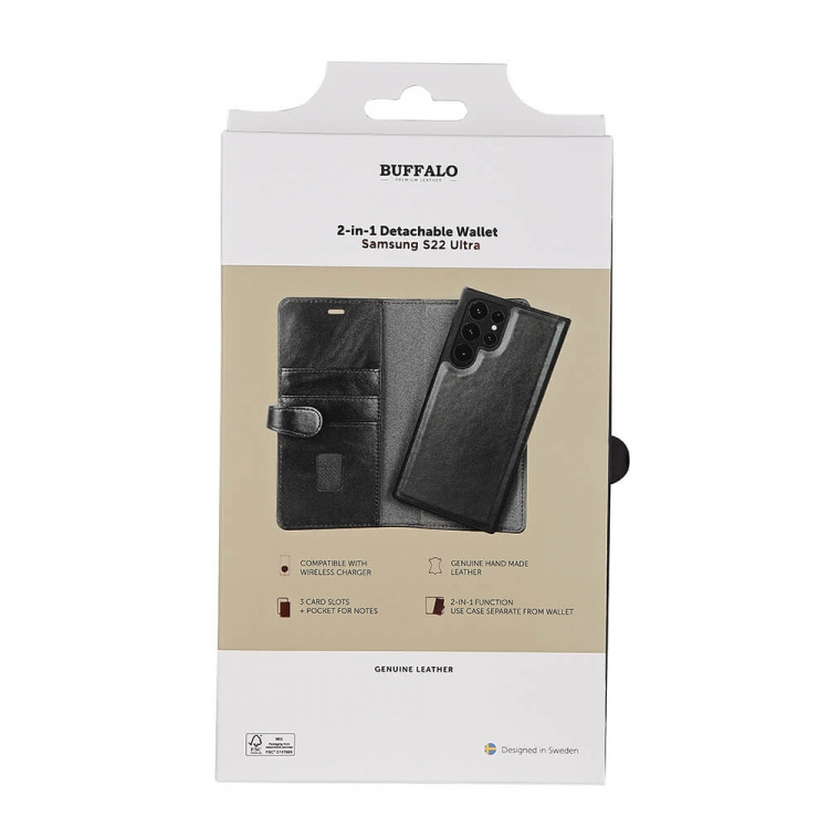 Buffalo Mobile Case Black - Samsung S22 Ultra 3 card Buffalo Mobile Case Black - Samsung S22 Ultra 3 card
