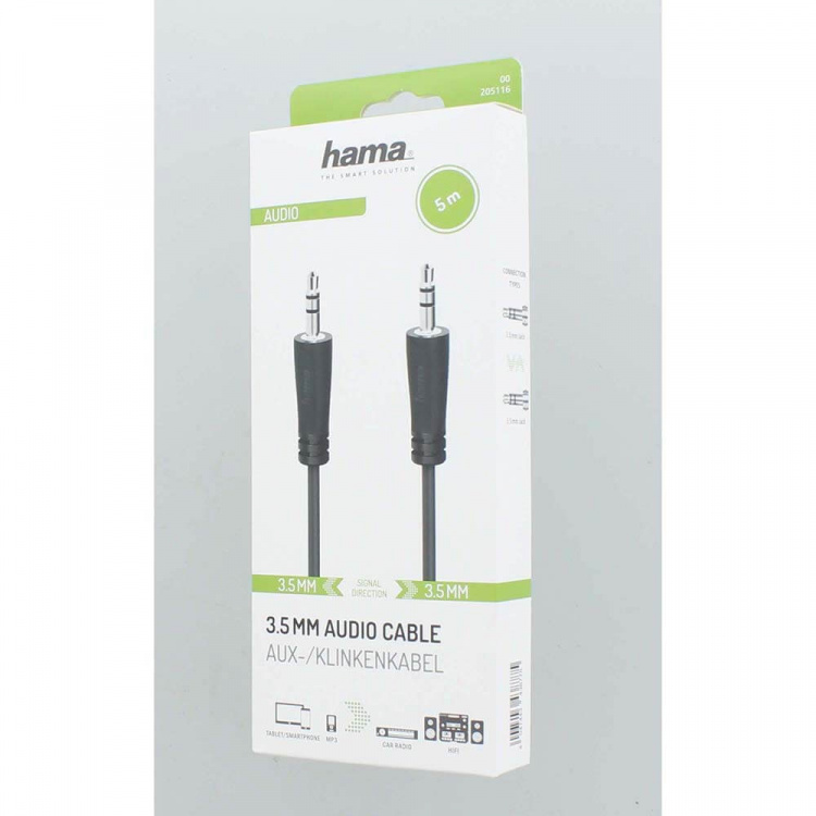 Hama Cable Audio 3.5mm-3.5mm 5.0m