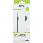 Hama Cable Audio 3.5mm-3.5mm Gold Plated Ultra Thin 1.5m Hama Cable Audio 3.5mm-3.5mm Gold Plated Ultra Thin 1.5m