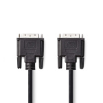 Nedis DVI Cable | DVI-D 24+1-Pin Male | DVI-D 24+1-Pin Male | 1080p | Nickel Plated | 10.0 m | Straight | PVC | Black | Polybag
