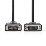 Nedis DVI Cable | DVI-I 24+5-Pin Male | DVI-I 24+5-Pin Female | 2560x1600 | Nickel Plated | 2.00 m | Straight | PVC | Black | Polybag