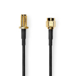 Nedis SMA Cable | SMA Male | SMA Female | Gold Plated | 50 Ohm | Single Shielded | 2.00 m | Round | PVC | Black | Envelope