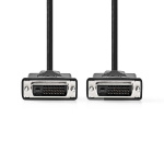 Nedis DVI Cable | DVI-D 24+1-Pin Male | DVI-D 24+1-Pin Male | 2560x1600 | Nickel Plated | 2.00 m | Straight | PVC | Black | Envelope