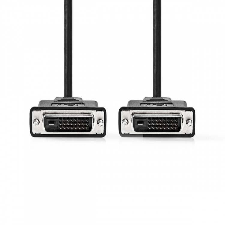 Nedis DVI Cable | DVI-D 24+1-Pin Male | DVI-D 24+1-Pin Male | 2560x1600 | Nickel Plated | 2.00 m | Straight | PVC | Black | Envelope