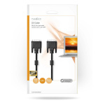 Nedis DVI Cable | DVI-D 24+1-Pin Male | DVI-D 24+1-Pin Male | 2560x1600 | Nickel Plated | 2.00 m | Straight | PVC | Black | Envelope