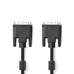 DVI Cable | DVI-D 24+1-Pin Male | DVI-D 24+1-Pin Male | 2560x1600 | Nickel Plated | 5.00 m | PVC | Black