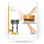 DVI Cable | DVI-D 24+1-Pin Male | DVI-D 24+1-Pin Male | 2560x1600 | Nickel Plated | 5.00 m | PVC | Black