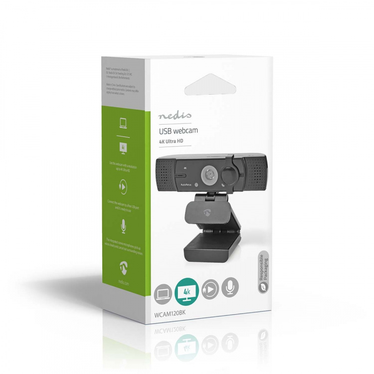 Nedis Webcams | Full HD@60fps / 4K@30fps | Built-In Microphone | Black