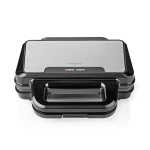 Nedis Sandwich Maker | 900 W | 26.8 x 14.5 cm | Automatic temperature control | Aluminium / Plastic