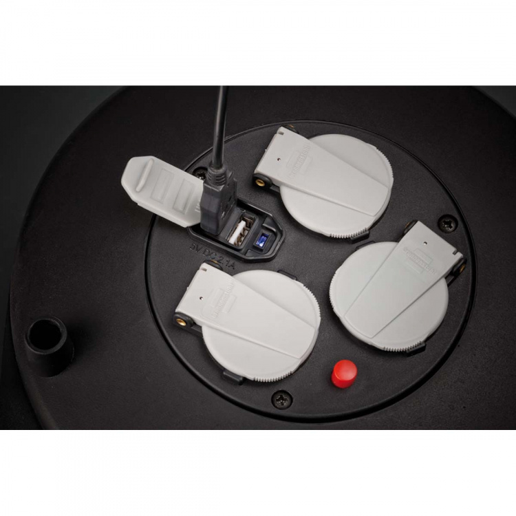 brennenstuhl Vario Line 4-way indoor cable reel for household 10 m cable H05VV-F 3G1.5 IP20