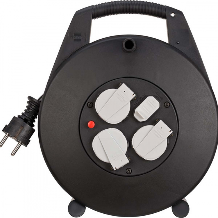 brennenstuhl Vario Line 4-way indoor cable reel for household 10 m cable H05VV-F 3G1.5 IP20