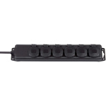 brennenstuhl Extension Socket 6-Way 2.00 m Black - Protective Contact