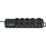 brennenstuhl Extension Socket Primera-Line 10-Way 2.00 m Black - Protective Contact