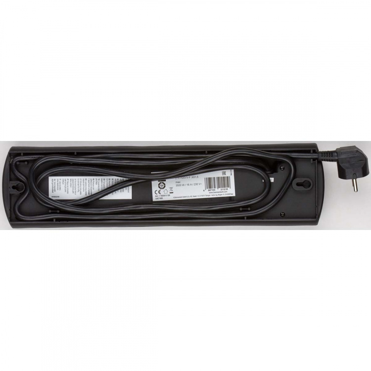 brennenstuhl Extension Socket Primera-Line 10-Way 2.00 m Black - Protective Contact