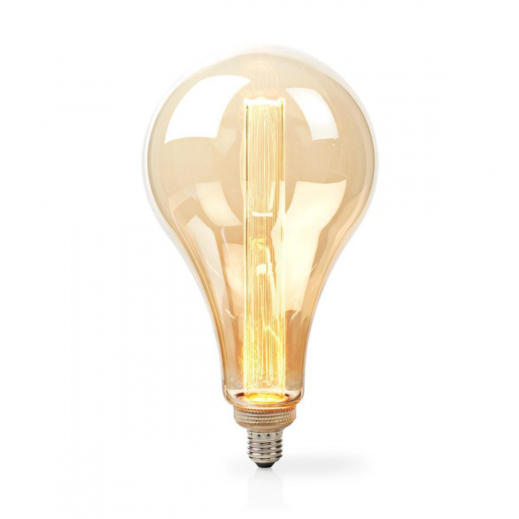Nedis LED Filament Bulb E27 | PS165 | 3.5 W | 120 lm | 1800 K | Dimmable | With Gold Amber Finish | Retro Style | 1 pcs