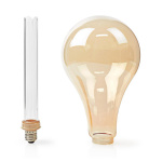 Nedis LED Filament Bulb E27 | PS165 | 3.5 W | 120 lm | 1800 K | Dimmable | With Gold Amber Finish | Retro Style | 1 pcs