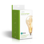 Nedis LED Filament Bulb E27 | PS165 | 3.5 W | 120 lm | 1800 K | Dimmable | With Gold Amber Finish | Retro Style | 1 pcs
