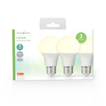 Nedis LED Bulb E27 | A60 | 8.0 W | 806 lm | 2700 K | Warm White | Retro Style | Frosted | 3 pcs Nedis LED Bulb E27 | A60 | 8.0 W | 806 lm | 2700 K | Warm White | Retro Style | Frosted | 3 pcs