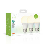 Nedis LED Bulb E27 | A60 | 8.0 W | 806 lm | 2700 K | Warm White | Retro Style | Frosted | 3 pcs Nedis LED Bulb E27 | A60 | 8.0 W | 806 lm | 2700 K | Warm White | Retro Style | Frosted | 3 pcs