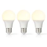 Nedis LED Bulb E27 | A60 | 11 W | 1055 lm | 2700 K | Warm White | Retro Style | Frosted | 3 pcs