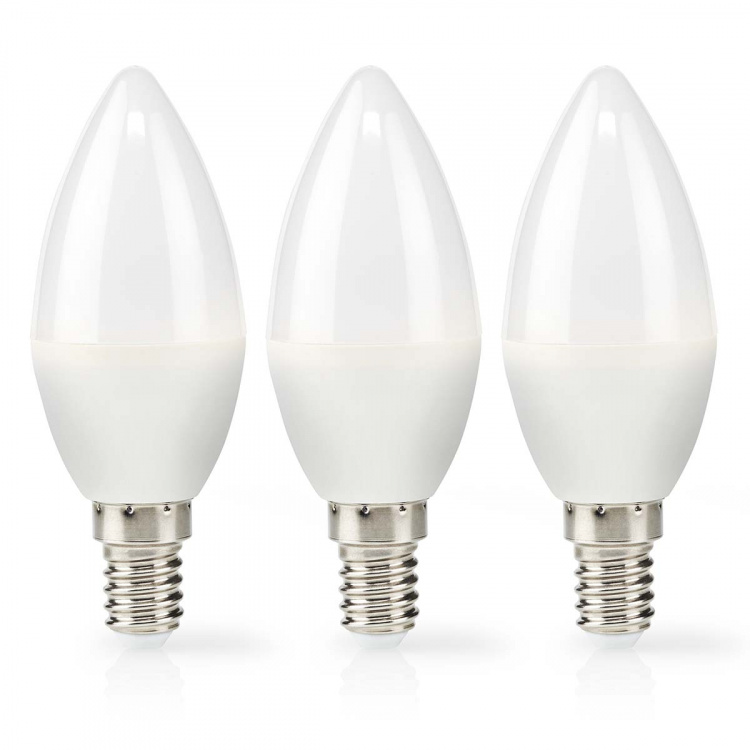 Nedis LED Bulb E14 | Candle | 2.8 W | 250 lm | 2700 K | Warm White | Frosted | 3 pcs