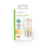 Nedis LED Filament Bulb E27 | G45 | 4.5 W | 470 lm | 2700 K | Dimmable | Warm White | Retro Style | 1 pcs Nedis LED Filament Bulb E27 | G45 | 4.5 W | 470 lm | 2700 K | Dimmable | Warm White | Retro Style | 1 pcs