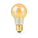 Nedis LED Filament Bulb E27 | A60 | 4.9 W | 470 lm | 2100 K | Dimmable | Extra Warm White | Retro Style | 1 pcs