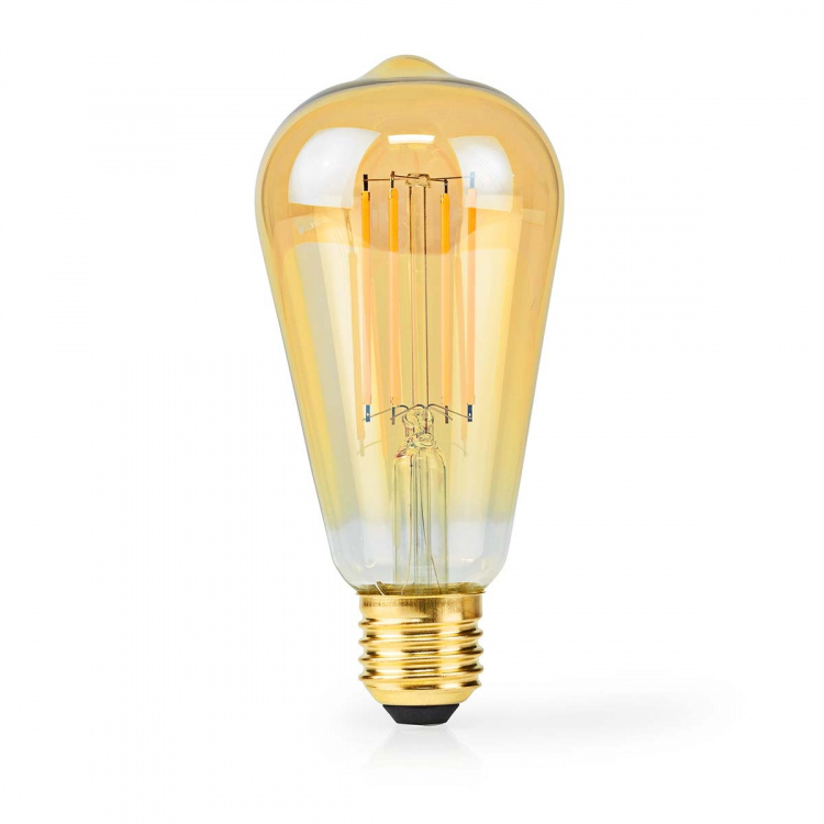 Nedis LED Filament Bulb E27 | ST64 | 4.9 W | 470 lm | 2100 K | Dimmable | Extra Warm White | Retro Style | 1 pcs Nedis LED Filament Bulb E27 | ST64 | 4.9 W | 470 lm | 2100 K | Dimmable | Extra Warm White | Retro Style | 1 pcs