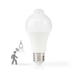 Nedis LED Bulb E27 | A60 | 4.9 W | 470 lm | 3000 K | White | Retro Style | Frosted | Motion detection | 1 pcs