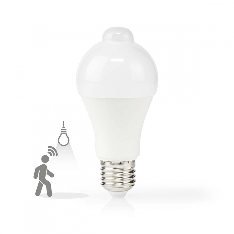 Nedis LED Bulb E27 | A60 | 4.9 W | 470 lm | 3000 K | White | Retro Style | Frosted | Motion detection | 1 pcs
