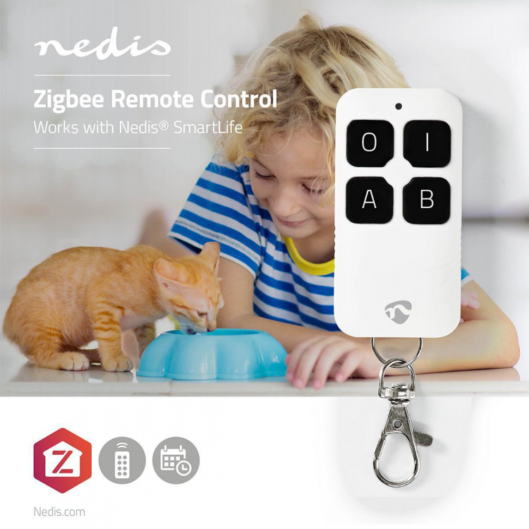 Nedis SmartLife Remote Control | Zigbee 3.0 | Number of buttons: 4 | Android™ / IOS | White