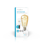 Nedis SmartLife LED Filament Bulb | E27 | 360 lm | 4.90 W | Warm to Cool White | 1800 - 6500 K | Glass | Android™ / IOS | ST64 | 1 pcs