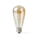 Nedis SmartLife LED Filament Bulb | E27 | 360 lm | 4.90 W | Warm to Cool White | 1800 - 6500 K | Glass | Android™ / IOS | ST64 | 1 pcs
