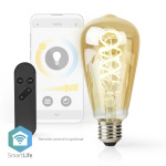 Nedis SmartLife LED Filament Bulb | E27 | 360 lm | 4.90 W | Warm to Cool White | 1800 - 6500 K | Glass | Android™ / IOS | ST64 | 1 pcs
