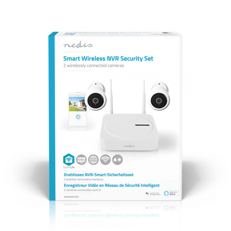 Nedis SmartLife Wireless Camera System | 2x Camera | Full HD 1080p | IP65 | Night vision | White