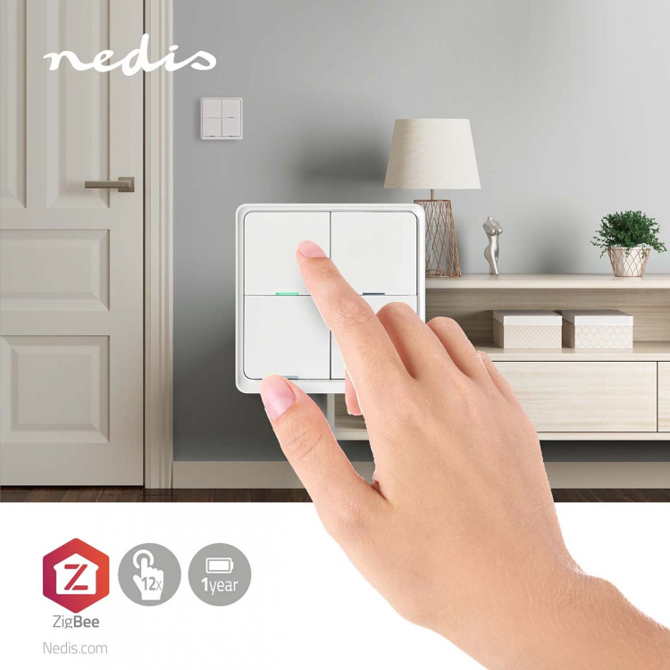 Nedis SmartLife Wall Switch | Wall Mount | Android™ / IOS | Plastic | White Nedis SmartLife Wall Switch | Wall Mount | Android™ / IOS | Plastic | White