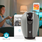 Nedis SmartLife Indoor Camera | Full HD 1080p | Pan tilt | Cloud Storage (optional) / microSD (not included) | With motion sensor | Night vision | Dark Grey / White Nedis SmartLife Indoor Camera | Full HD 1080p | Pan tilt | Cloud Storage (optional) / microSD (not included) | With motion sensor | Night vision | Dark Grey / White