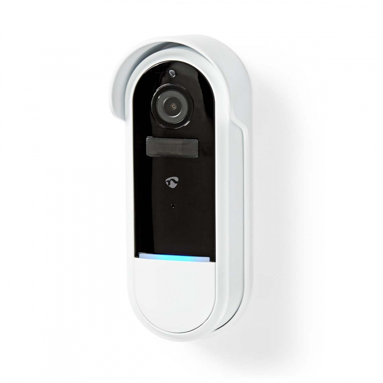 Nedis SmartLife Video Doorbell | Battery Powered / Transformer | Full HD 1080p | Cloud Storage (optional) / microSD (not included) | IP54 | With motion sensor | Night vision | White