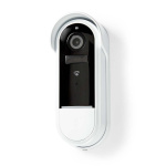 Nedis SmartLife Video Doorbell | Battery Powered / Transformer | Full HD 1080p | Cloud Storage (optional) / microSD (not included) | IP54 | With motion sensor | Night vision | White