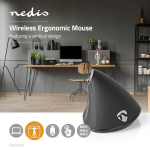Nedis Mouse | Wireless | 800 / 1000 / 1600 dpi | Adjustable DPI | Number of buttons: 6 | Right-Handed