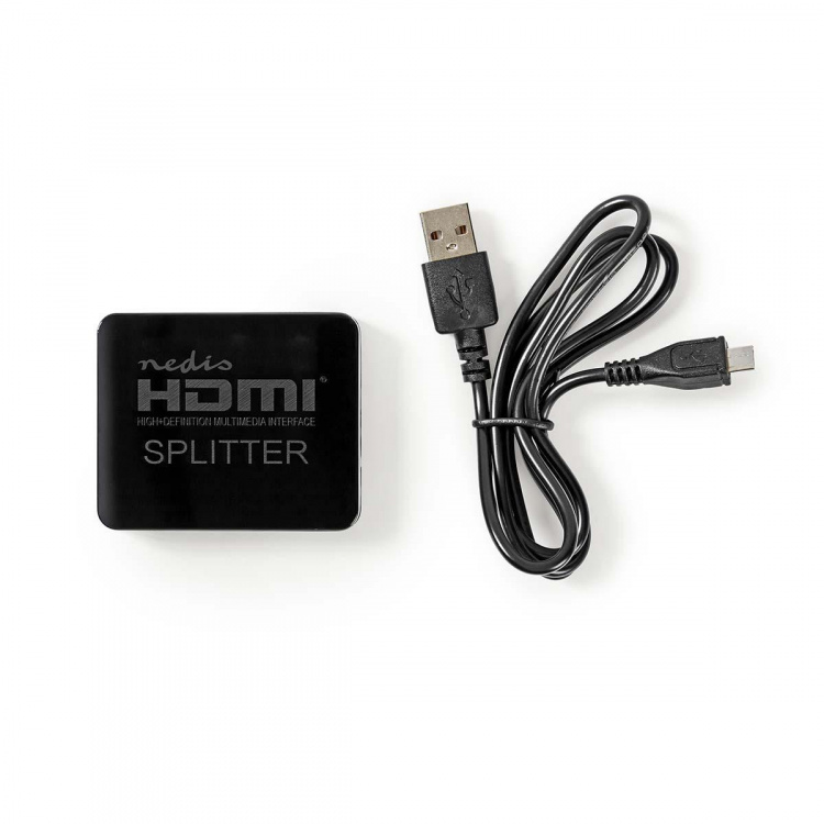 Nedis HDMI™ Splitter | 2 port(s) | 2x HDMI™ Output | 4K@30Hz | 2.25 Gbps | ABS / PVC | Black Nedis HDMI™ Splitter | 2 port(s) | 2x HDMI™ Output | 4K@30Hz | 2.25 Gbps | ABS / PVC | Black