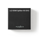 Nedis HDMI™ Splitter | 2 port(s) | 2x HDMI™ Output | 4K@60Hz | 18 Gbps | Metal | Anthracite Nedis HDMI™ Splitter | 2 port(s) | 2x HDMI™ Output | 4K@60Hz | 18 Gbps | Metal | Anthracite